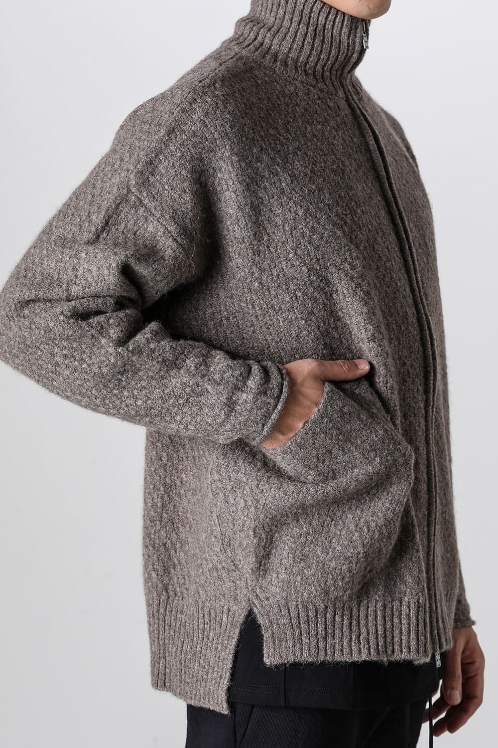 Knit jacket yak wool