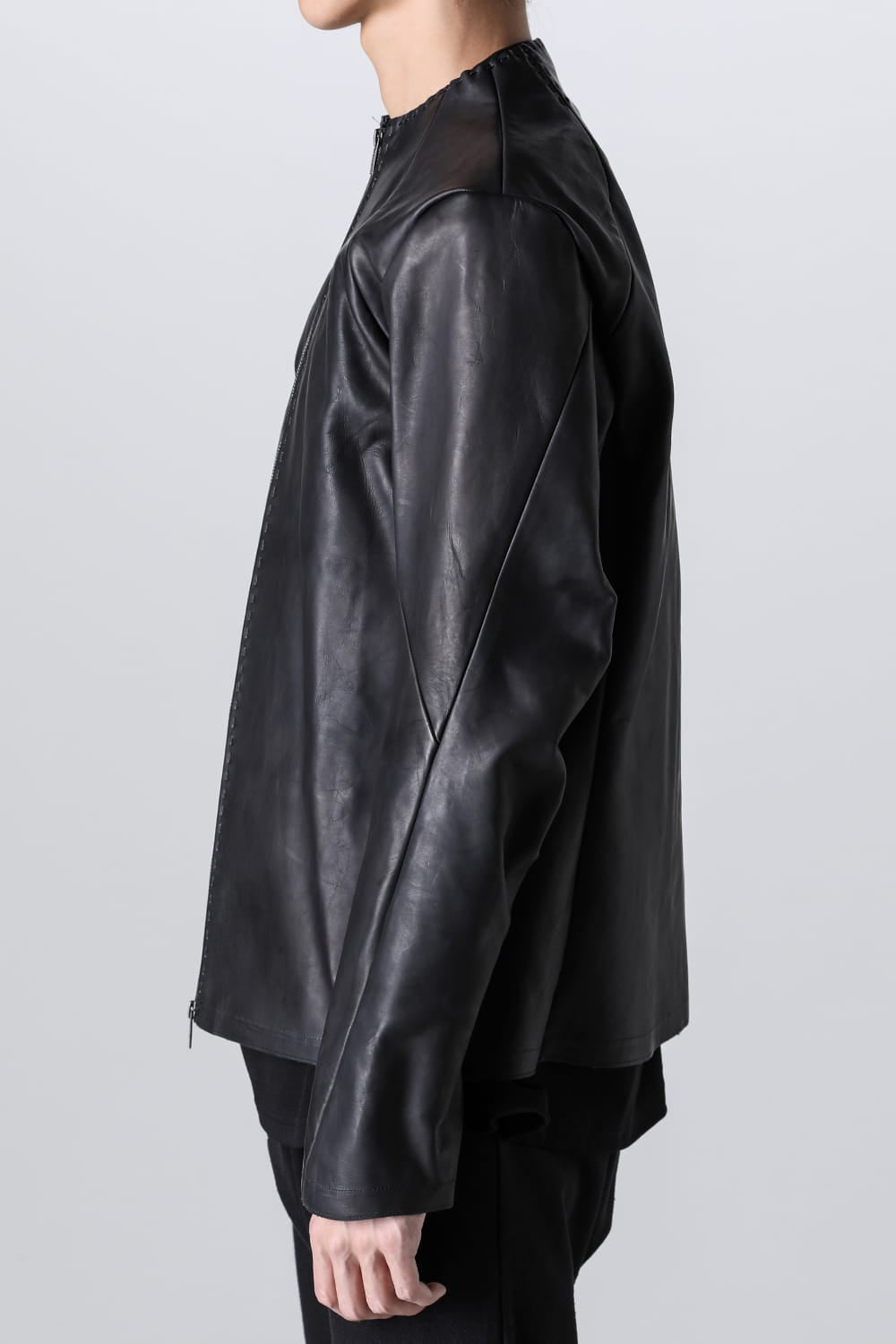 Leather  jacket  calf / silk   bonded