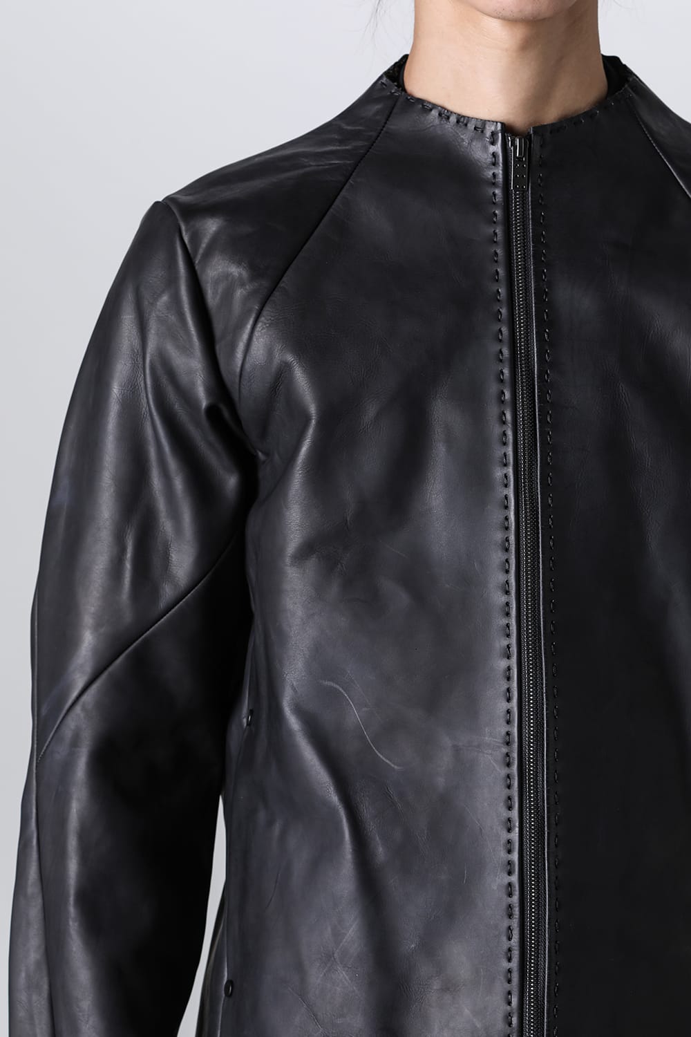 Leather  jacket  calf / silk   bonded