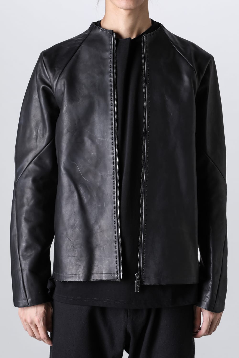 Leather  jacket  calf / silk   bonded