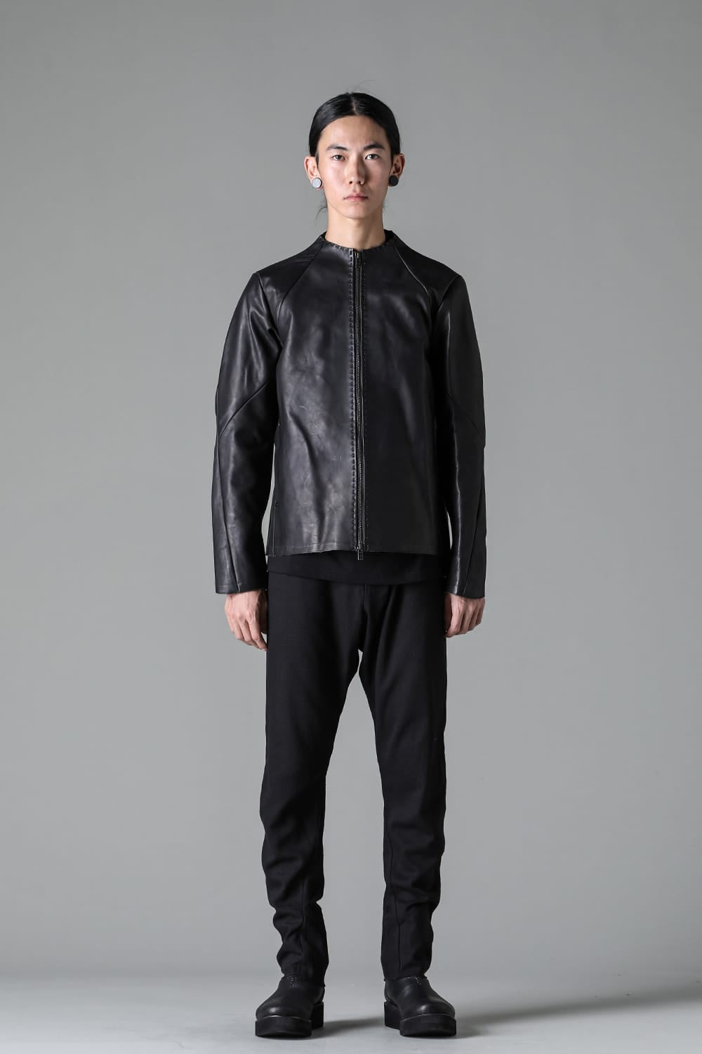 Leather  jacket  calf / silk   bonded