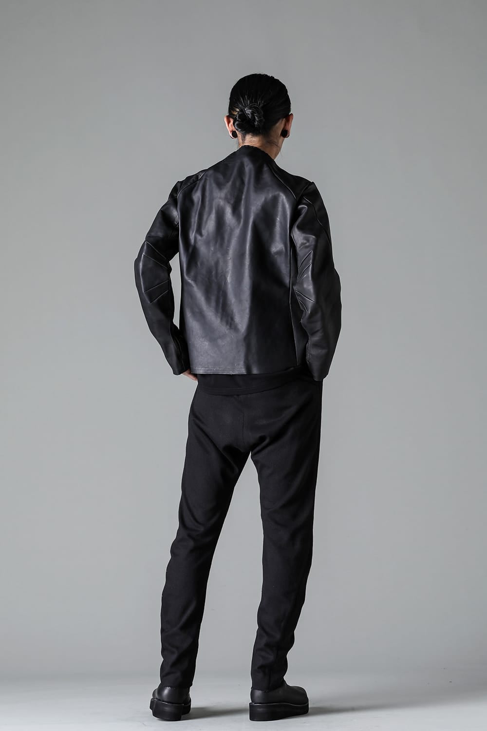 Leather  jacket  calf / silk   bonded