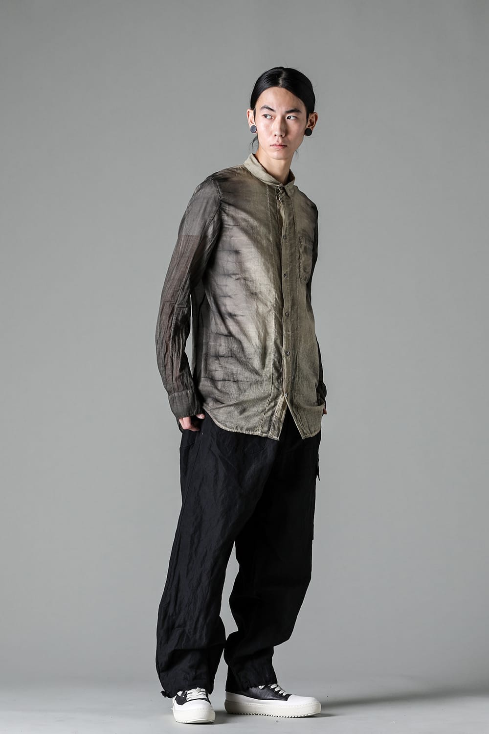 HOLLOW COLLAR SHIRT BLACK