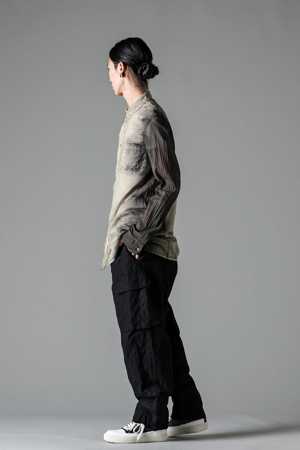 HOLLOW COLLAR SHIRT BLACK