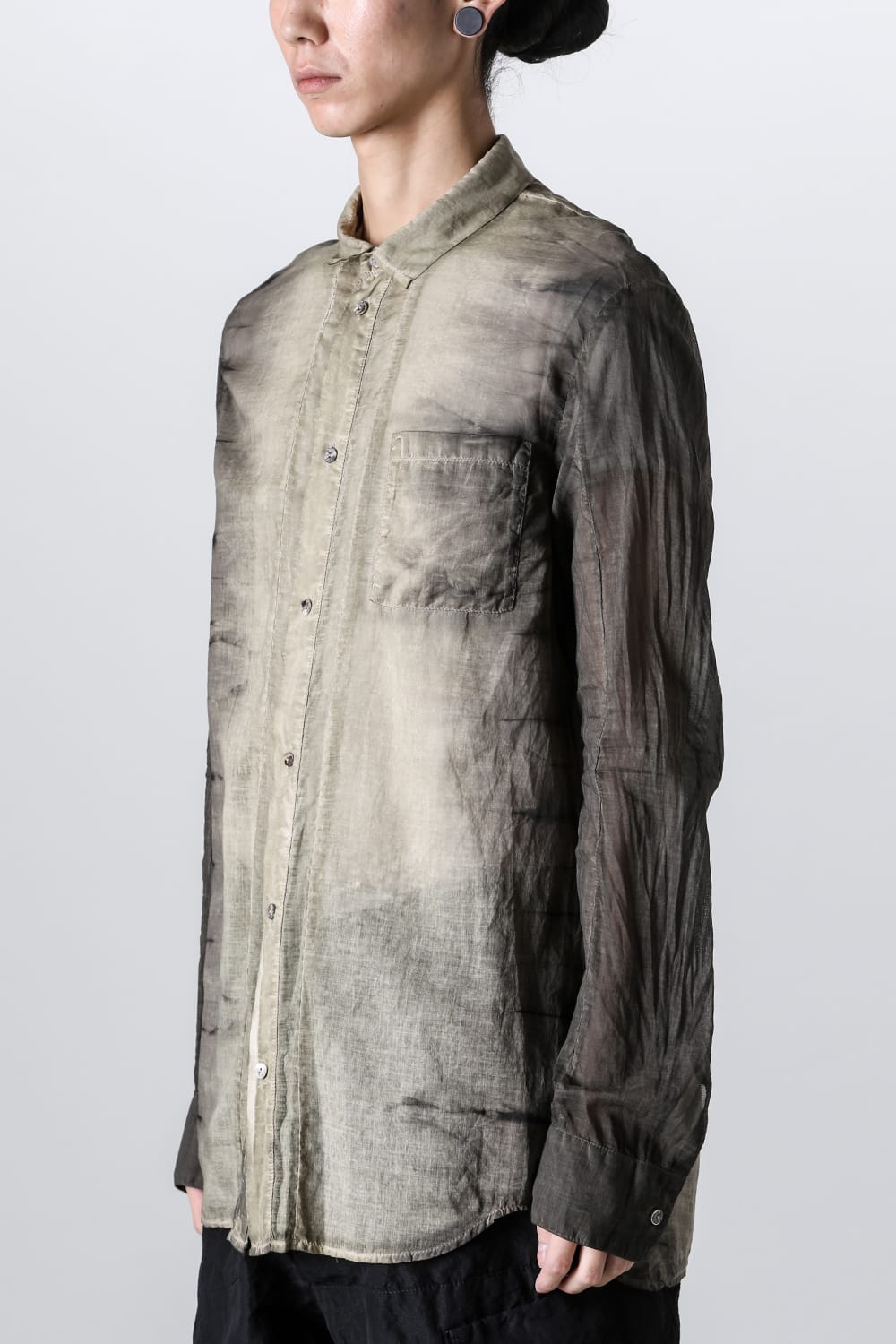 HOLLOW COLLAR SHIRT BLACK