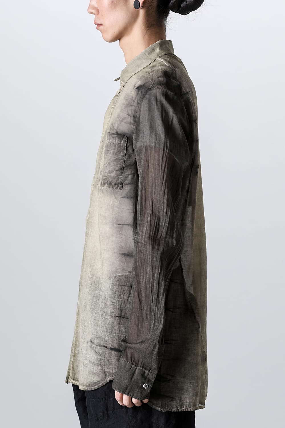 HOLLOW COLLAR SHIRT BLACK