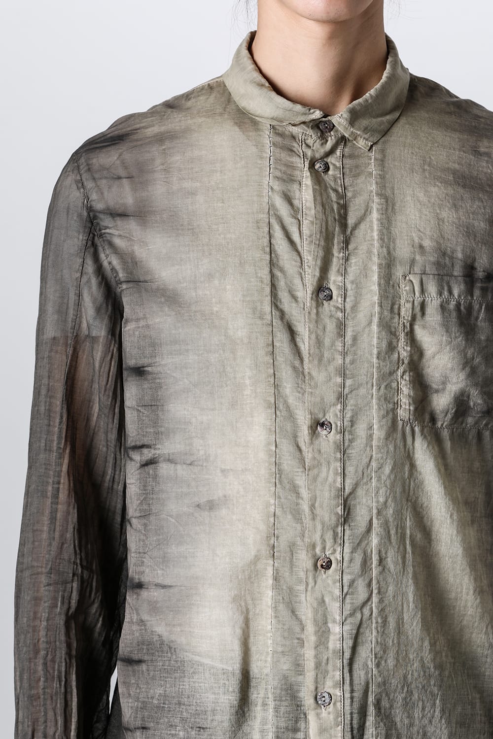 HOLLOW COLLAR SHIRT BLACK