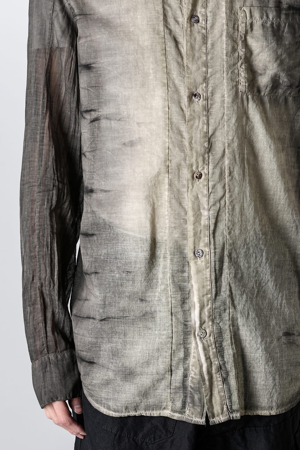 HOLLOW COLLAR SHIRT BLACK