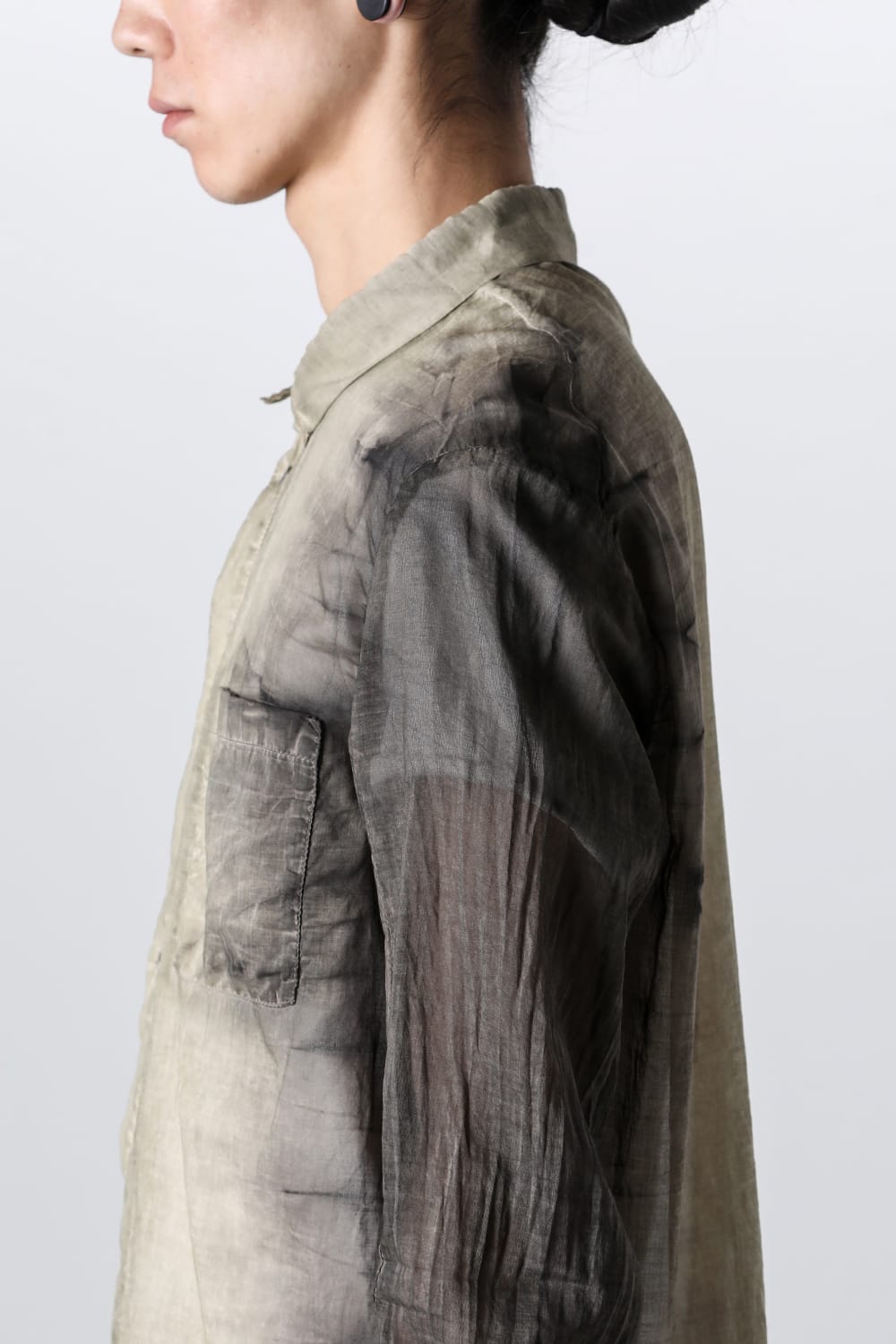 HOLLOW COLLAR SHIRT BLACK