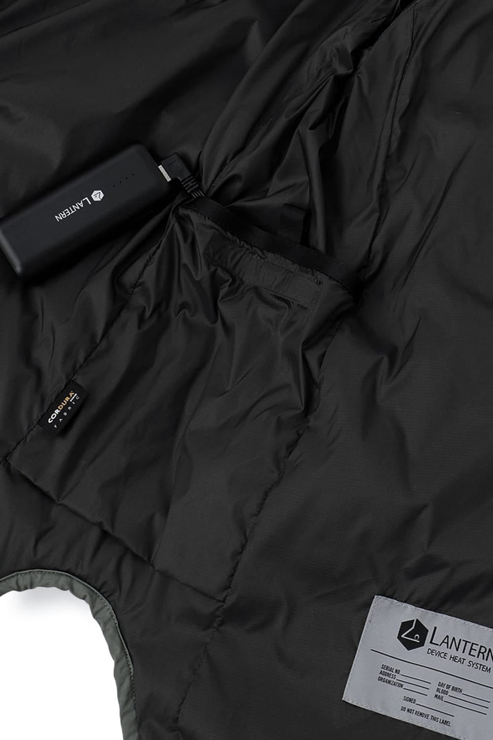 Heating Inner Quilt Blouson Foliage