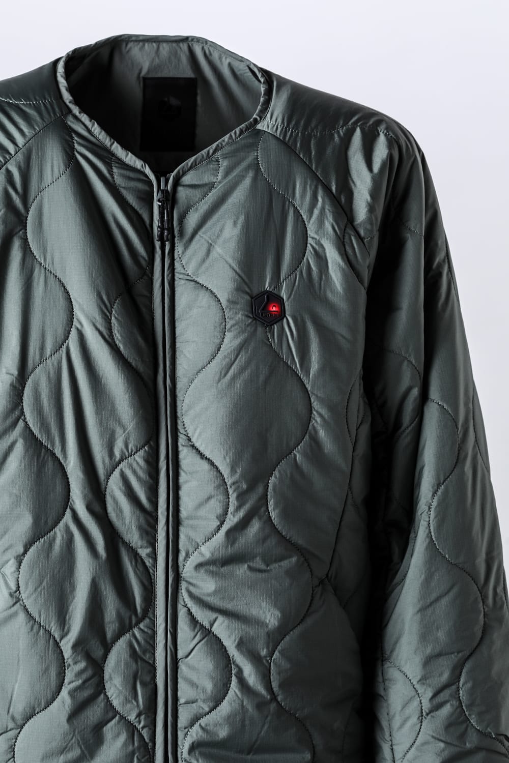 Heating Inner Quilt Blouson Foliage