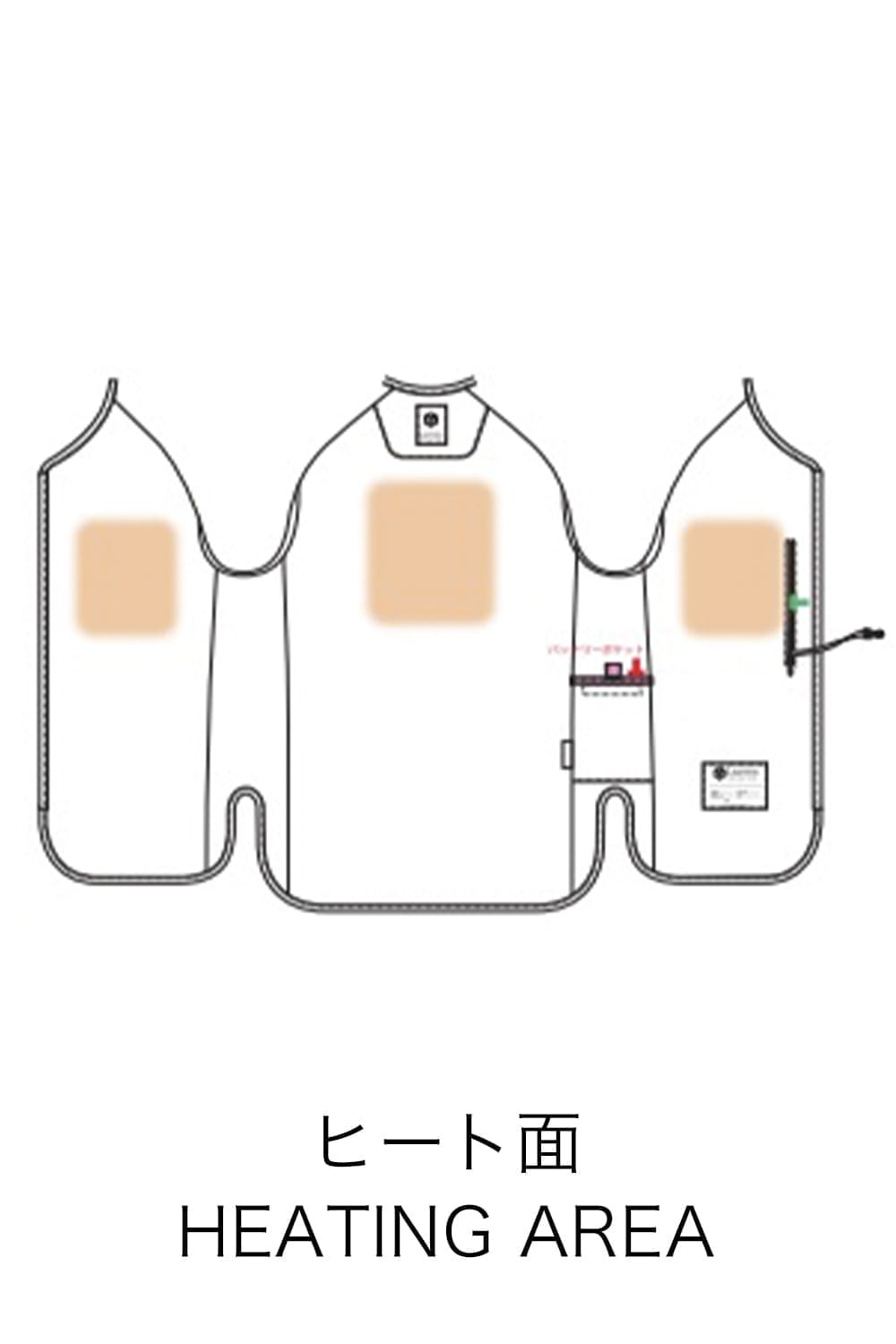 Heating Inner Quilt Blouson Foliage