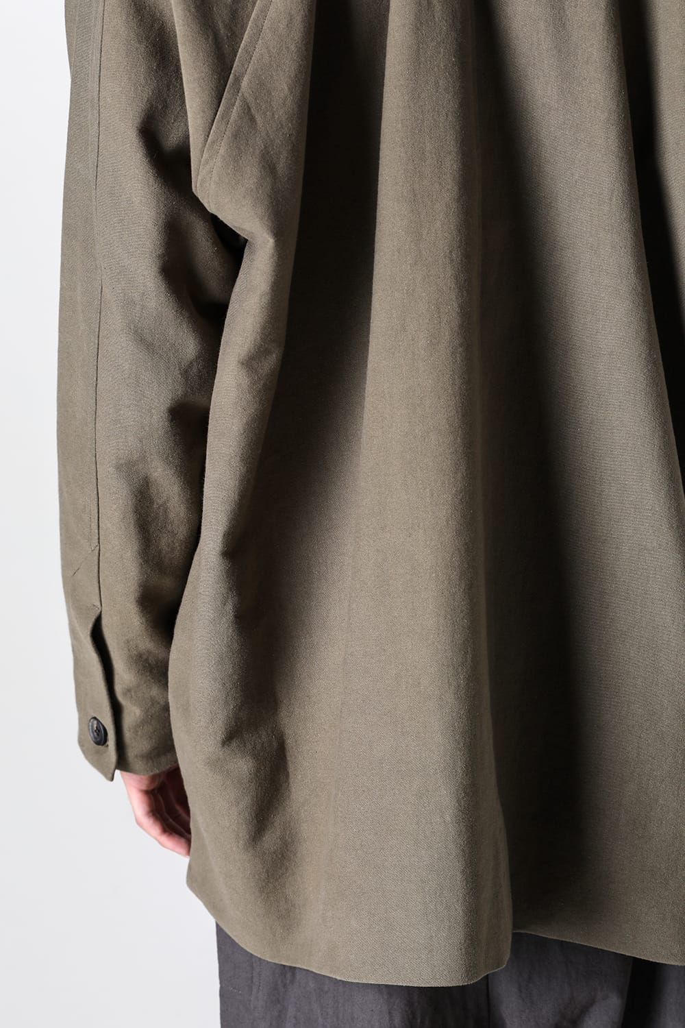 SHORT MAC COAT Cotton Moleskin Khaki