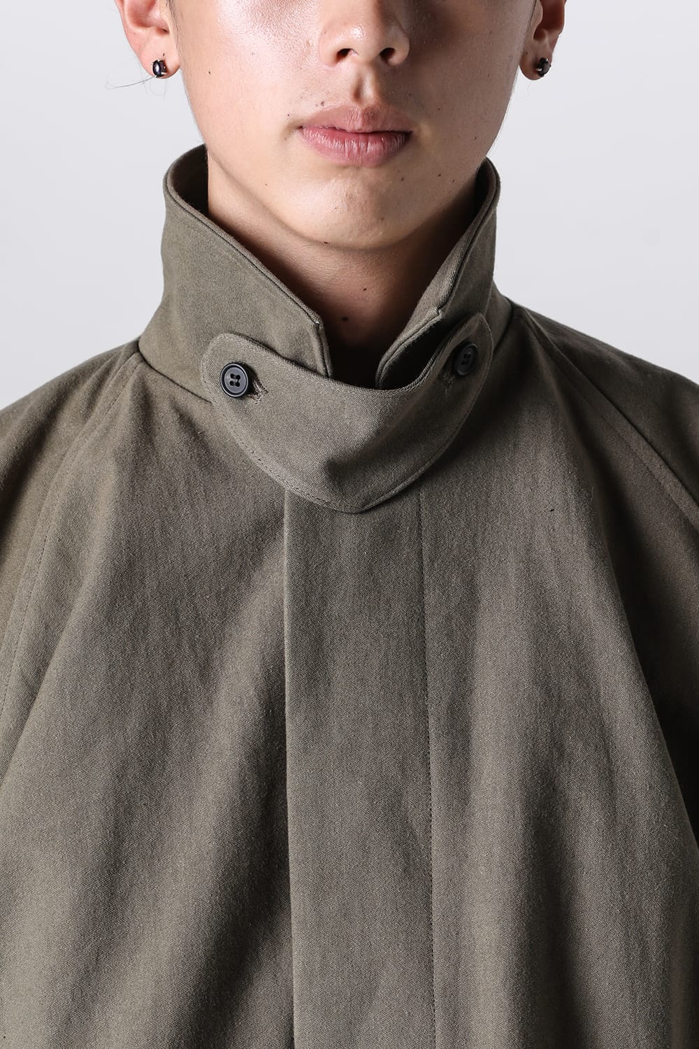 SHORT MAC COAT Cotton Moleskin Khaki