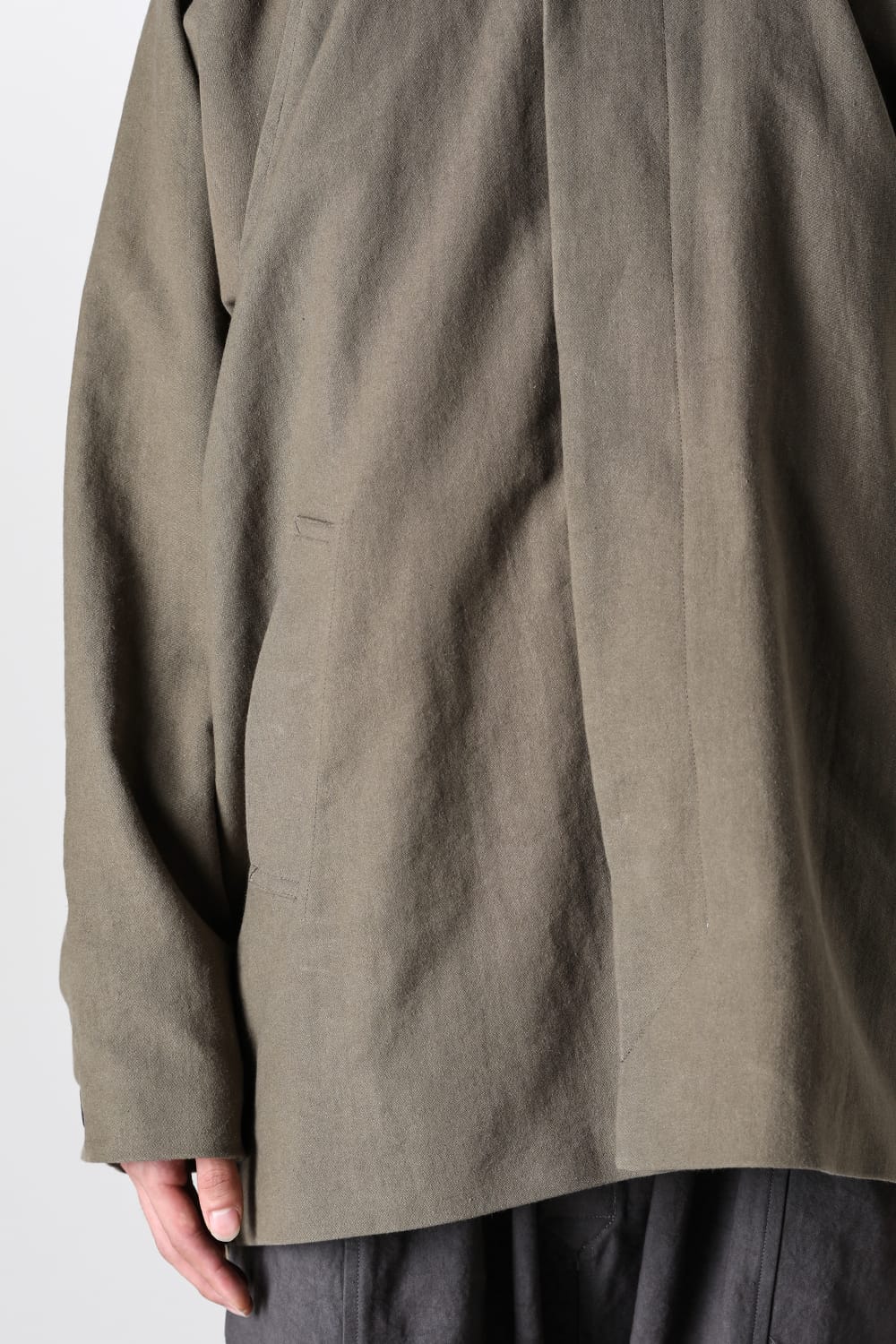 SHORT MAC COAT Cotton Moleskin Khaki