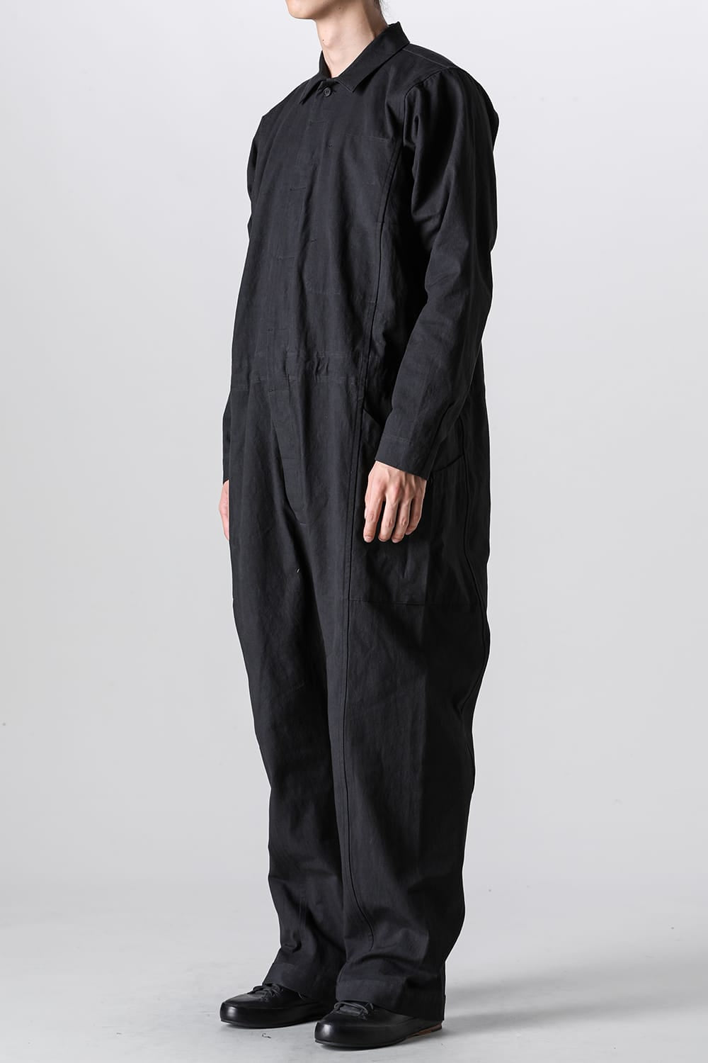 JUMPSUIT Dense Dobby Cloth Black