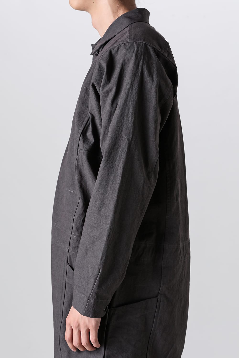 JUMPSUIT Dense Dobby Cloth Eggplant Grey