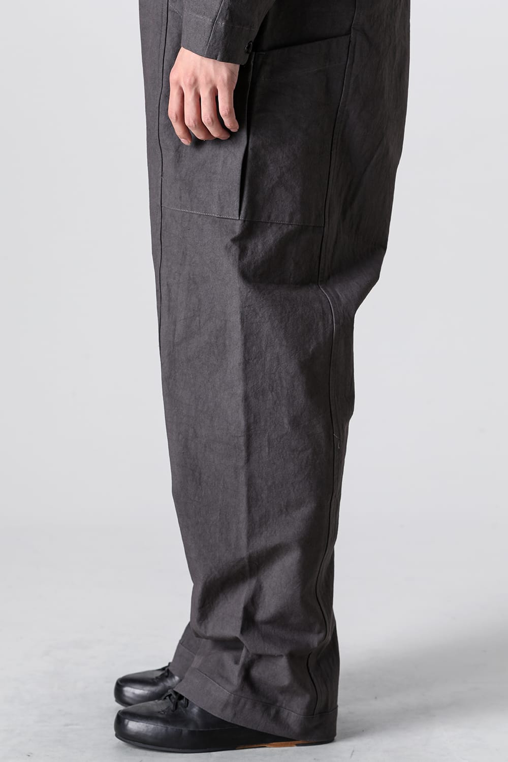 JUMPSUIT Dense Dobby Cloth Eggplant Grey