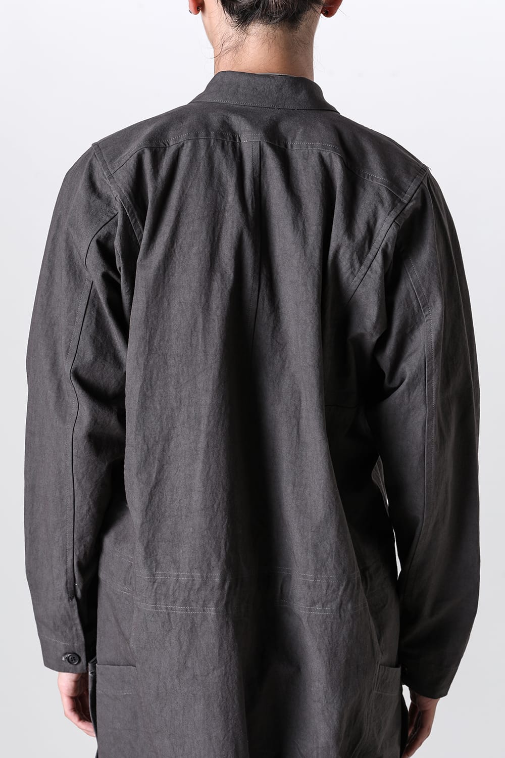 JUMPSUIT Dense Dobby Cloth Eggplant Grey