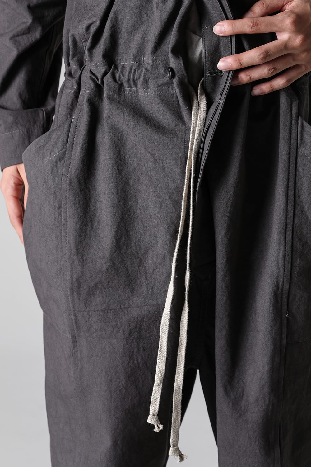 JUMPSUIT Dense Dobby Cloth Eggplant Grey