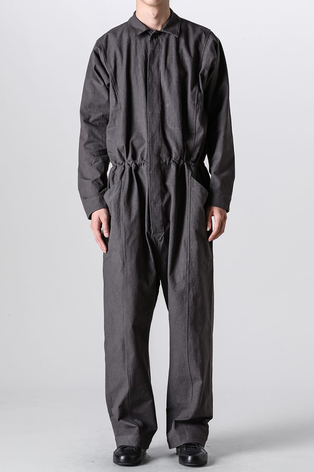 JUMPSUIT Dense Dobby Cloth Eggplant Grey