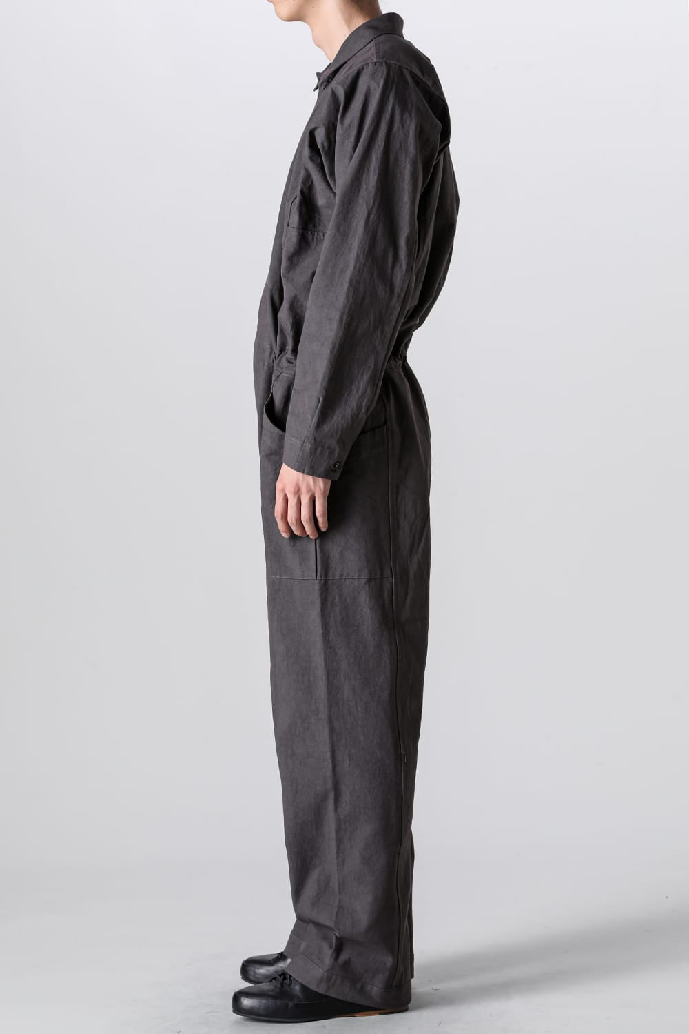 JUMPSUIT Dense Dobby Cloth Eggplant Grey