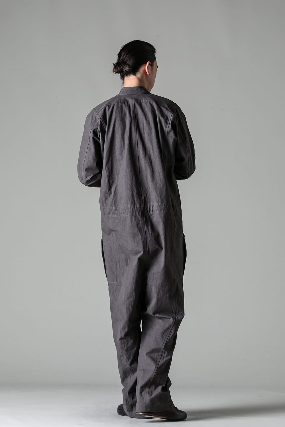 JUMPSUIT Dense Dobby Cloth Eggplant Grey