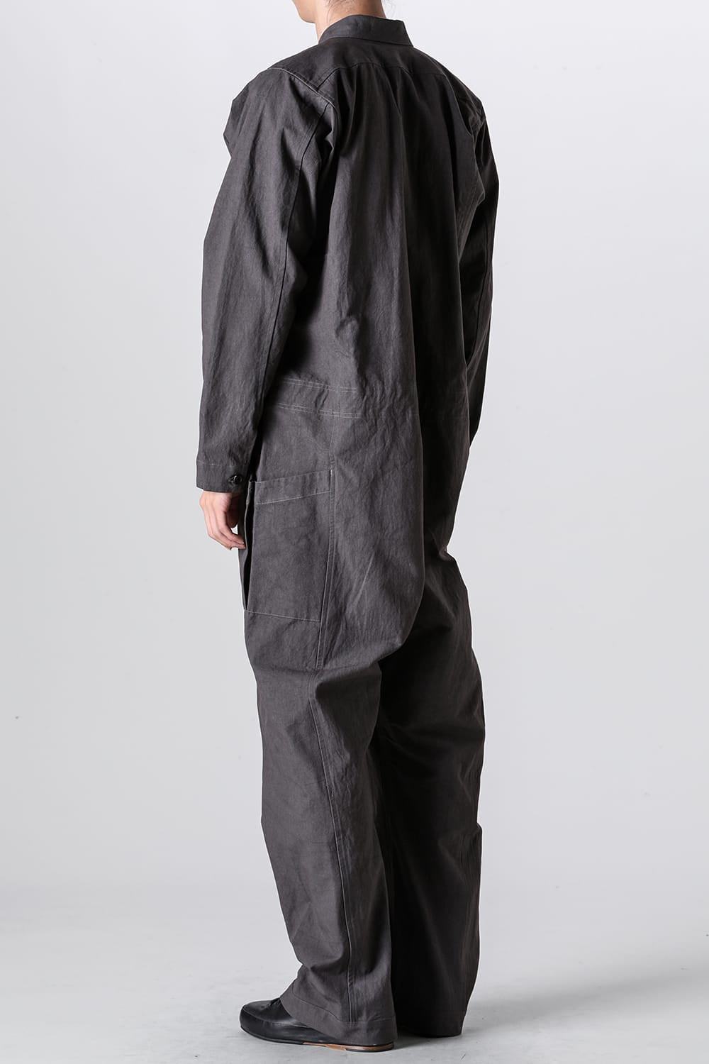 JUMPSUIT Dense Dobby Cloth Eggplant Grey