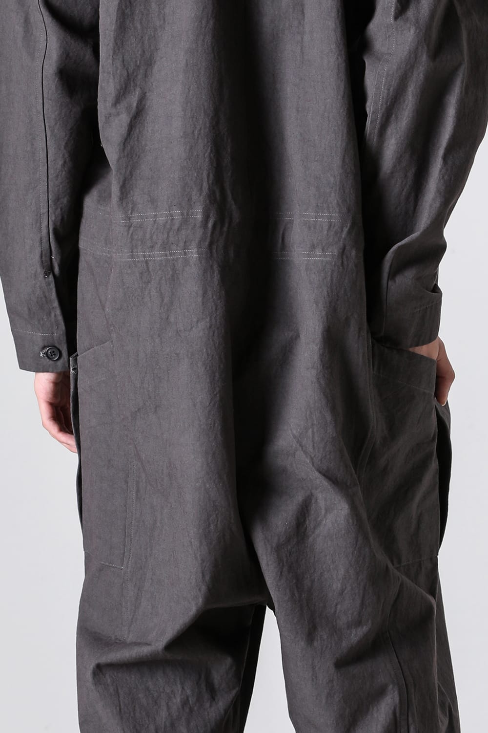 JUMPSUIT Dense Dobby Cloth Eggplant Grey