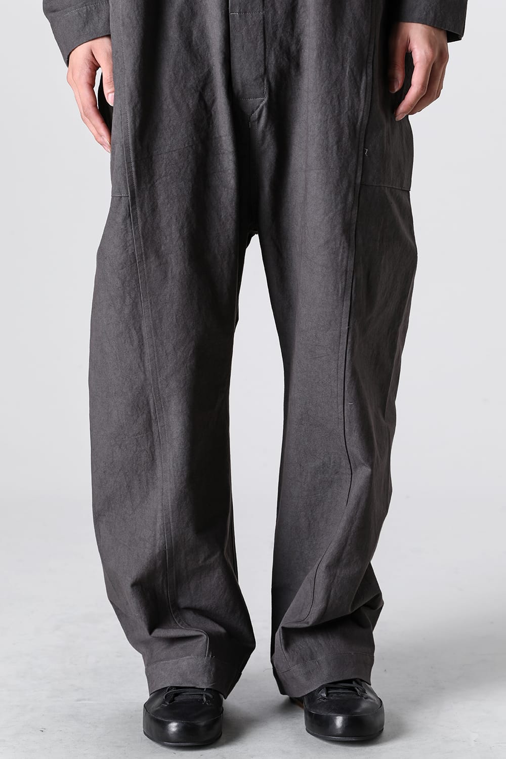 JUMPSUIT Dense Dobby Cloth Eggplant Grey