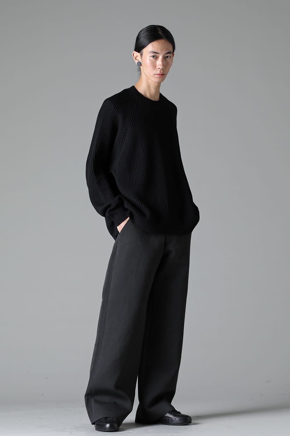 KNITTED CREWNECK Black