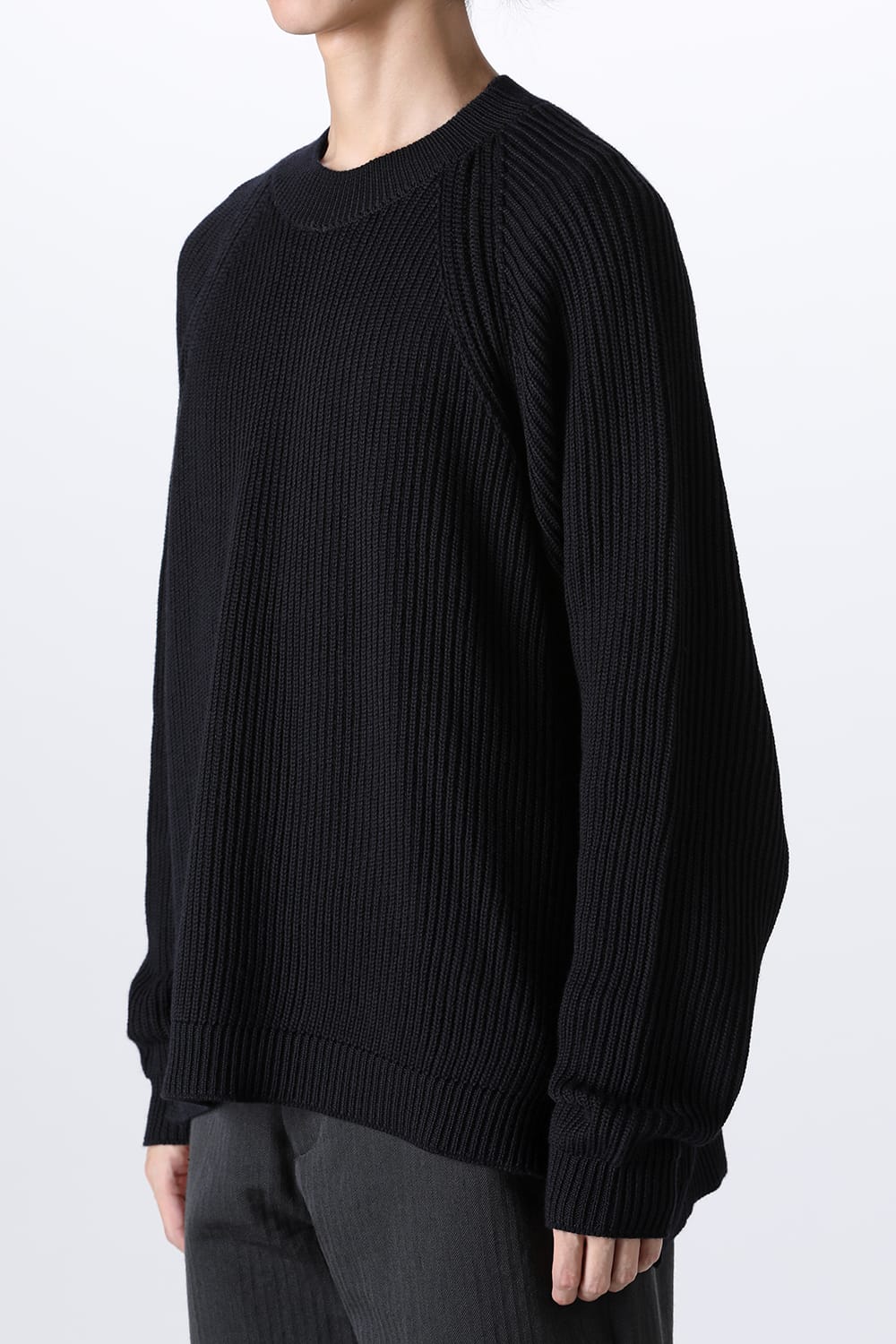 KNITTED CREWNECK Black
