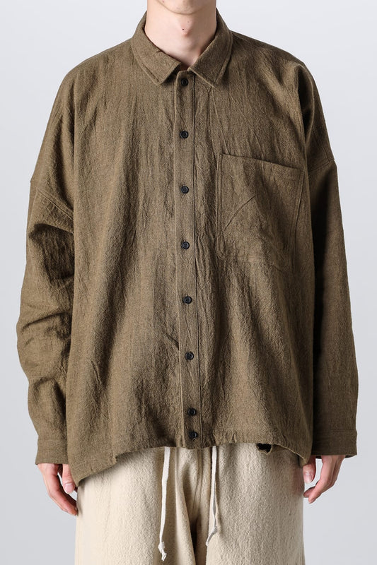 BOMBER SHIRT Boiled Cloth Army