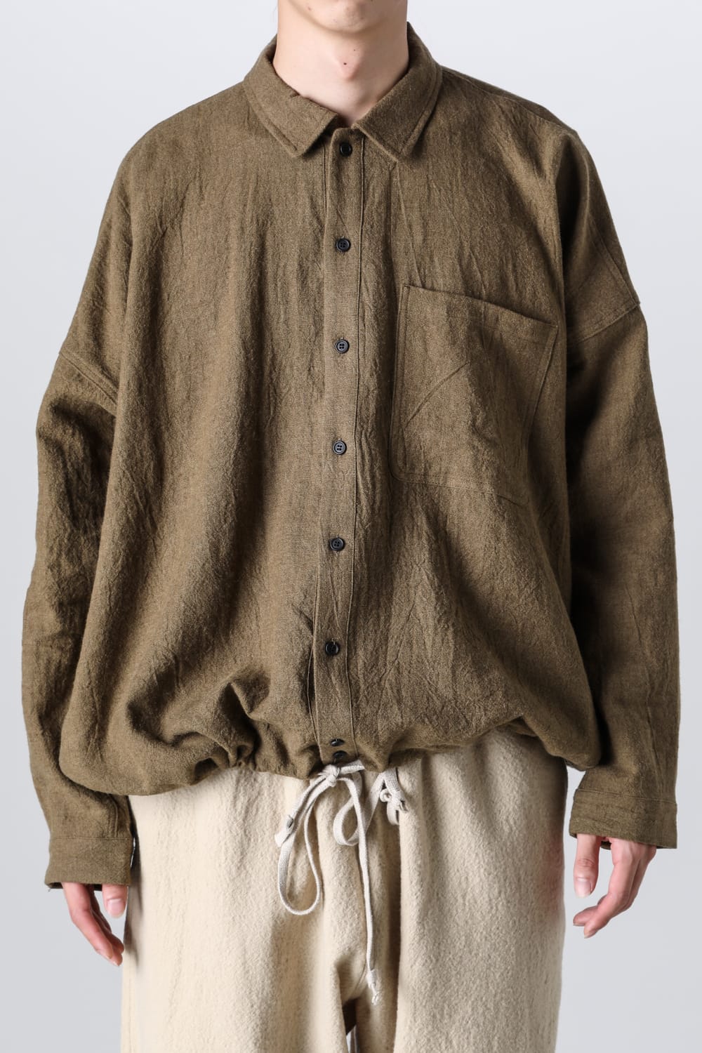 BOMBER SHIRT Boiled Cloth Army