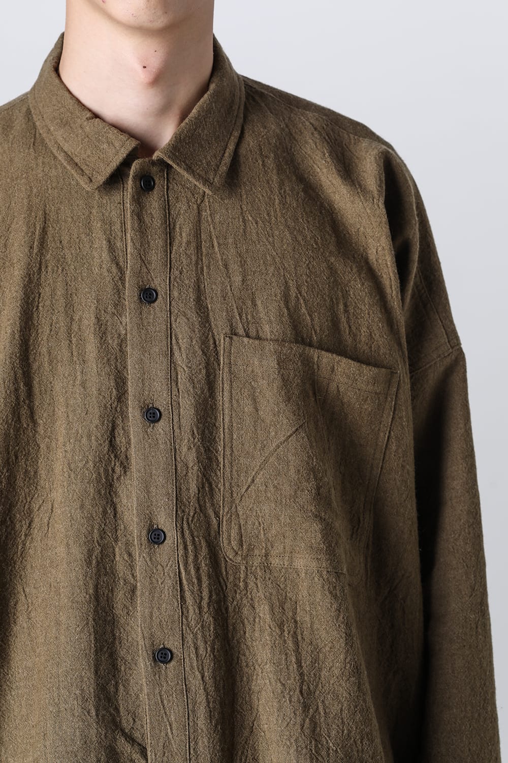 BOMBER SHIRT Boiled Cloth Army