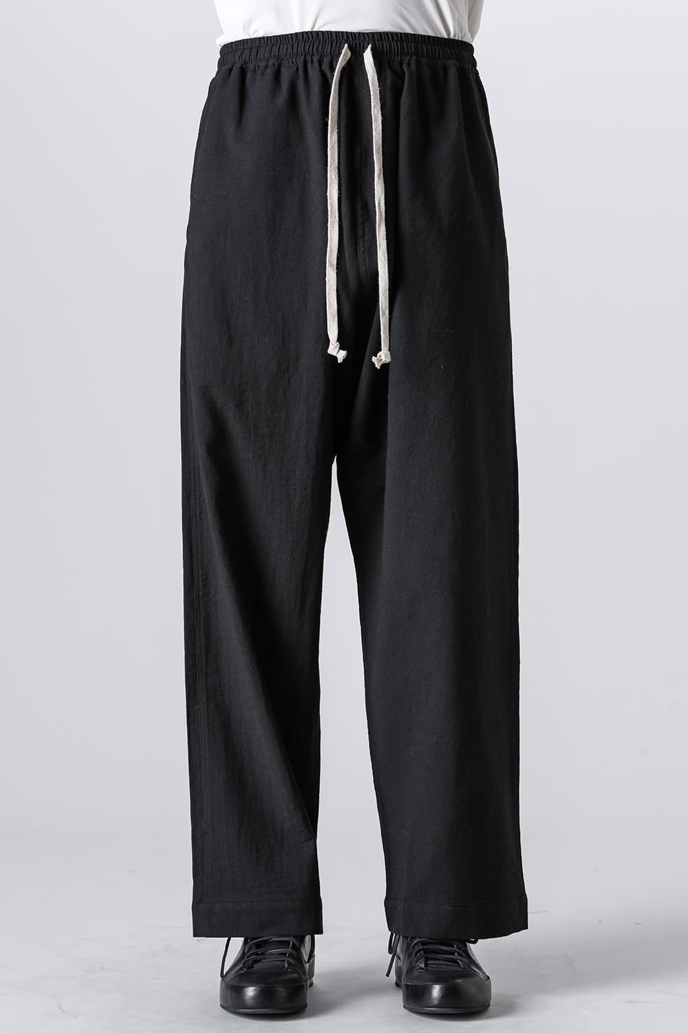 JOGGING TROUSERS Wool Cotton Linen Shirting Black