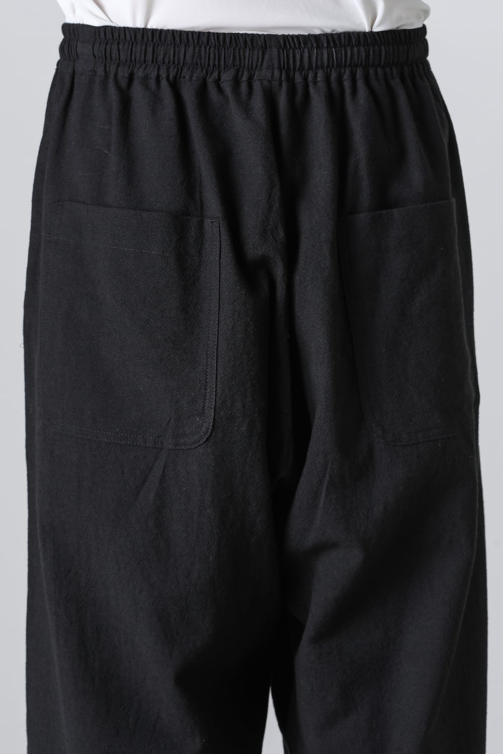 JOGGING TROUSERS Wool Cotton Linen Shirting Black