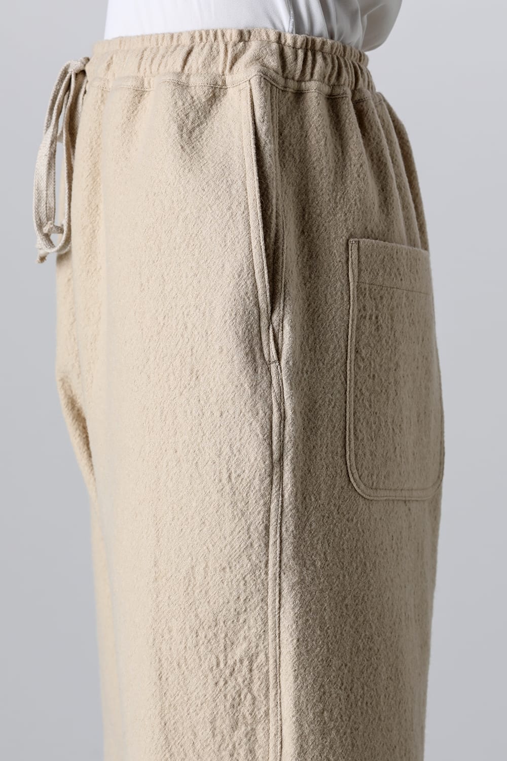 JOGGING TROUSERS Teddy Wool Twill Beige