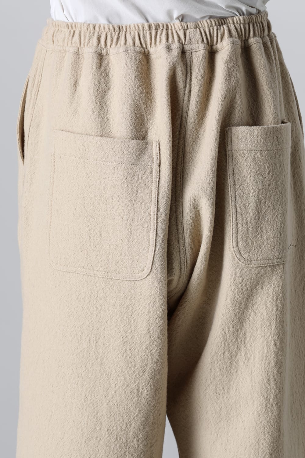 JOGGING TROUSERS Teddy Wool Twill Beige