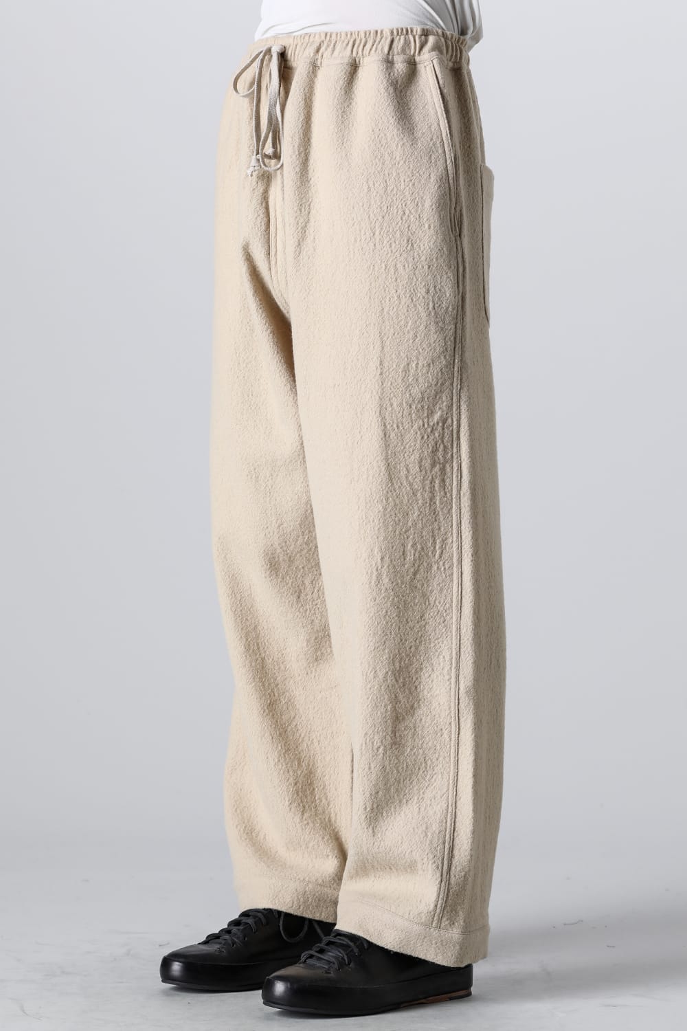 JOGGING TROUSERS Teddy Wool Twill Beige