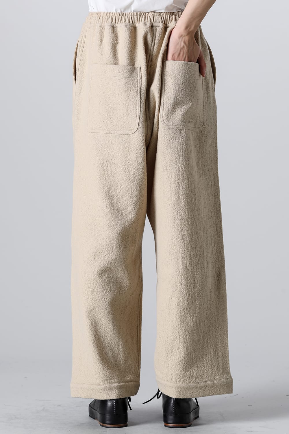 JOGGING TROUSERS Teddy Wool Twill Beige
