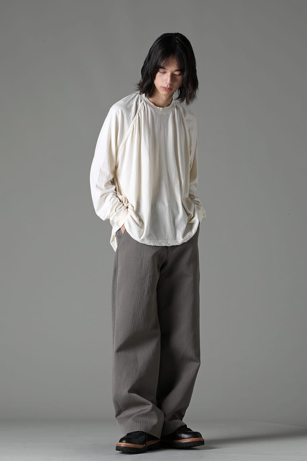 ロングスリーブTシャツ コットンウールジャージー キナリ