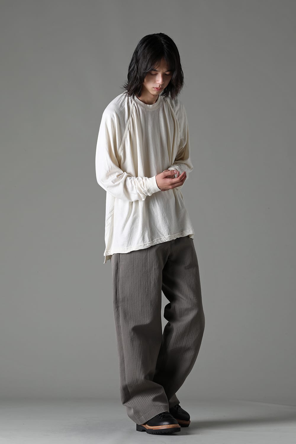 ロングスリーブTシャツ コットンウールジャージー キナリ