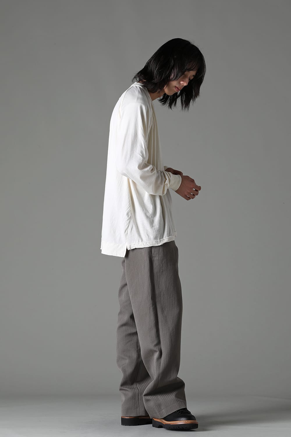 ロングスリーブTシャツ コットンウールジャージー キナリ