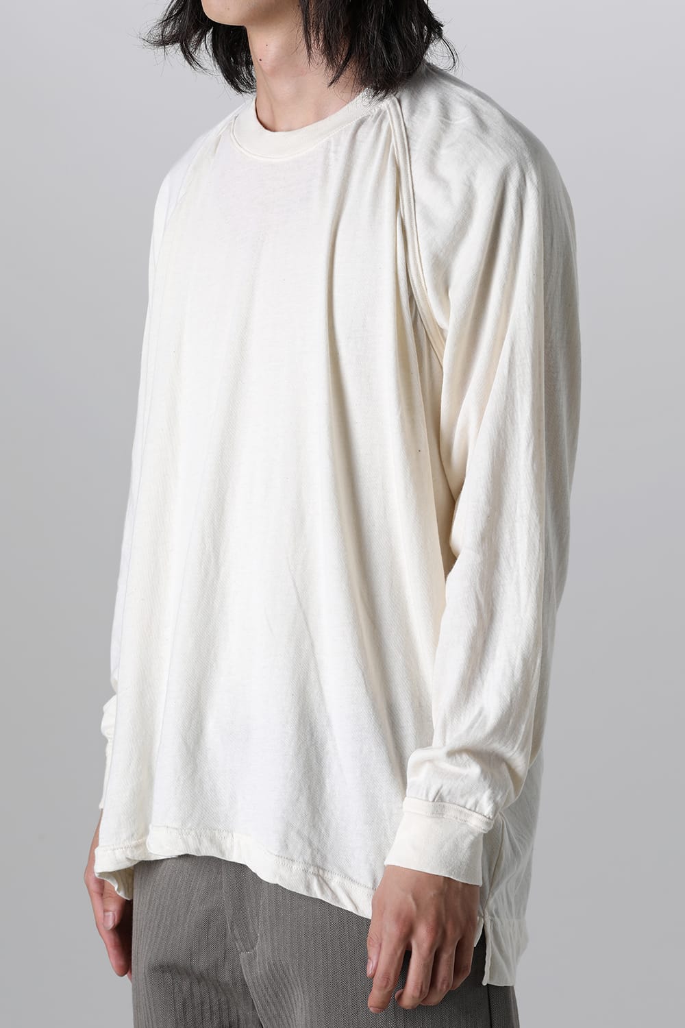 ロングスリーブTシャツ コットンウールジャージー キナリ
