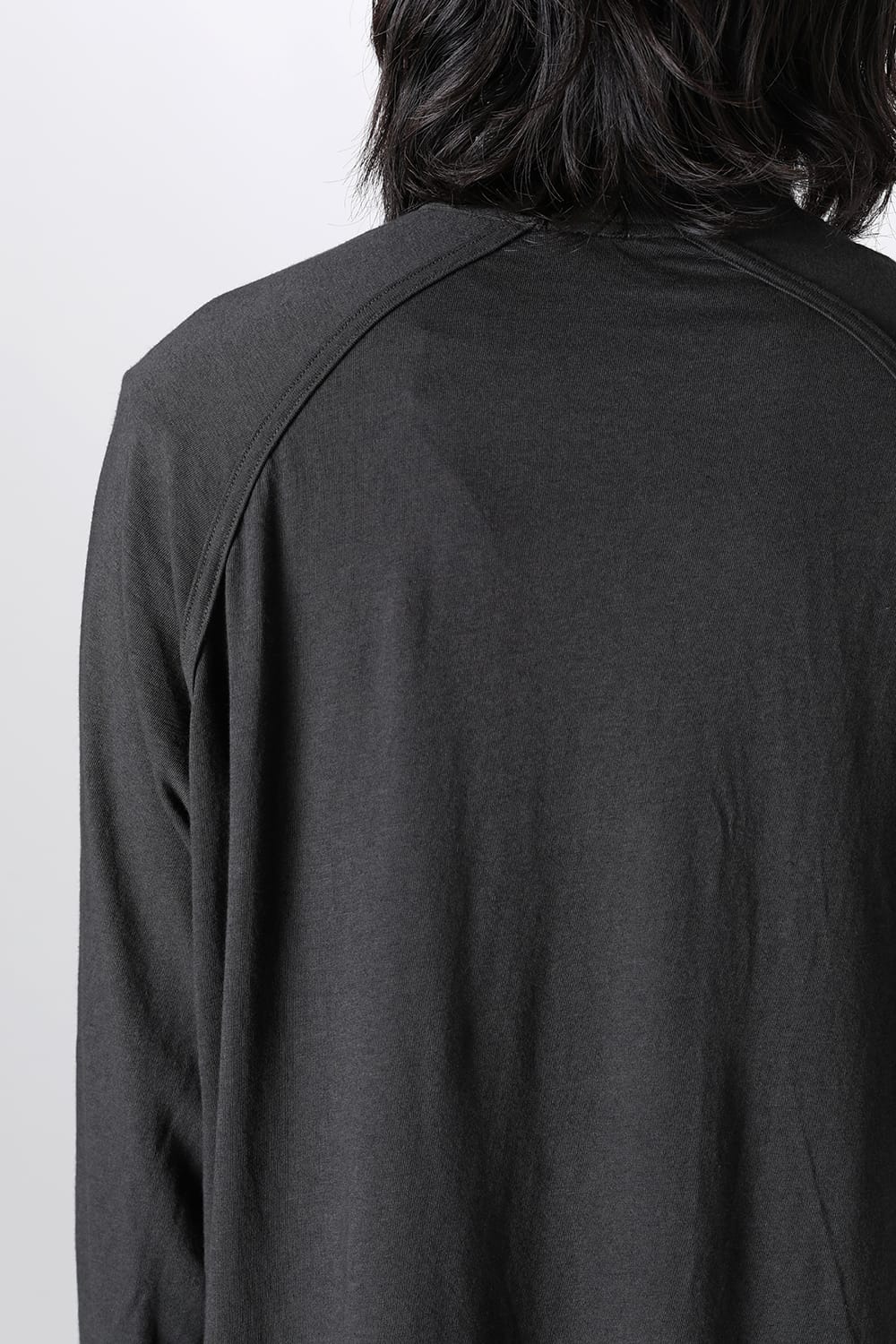 ロングスリーブTシャツ コットンウールジャージー オフ ブラック