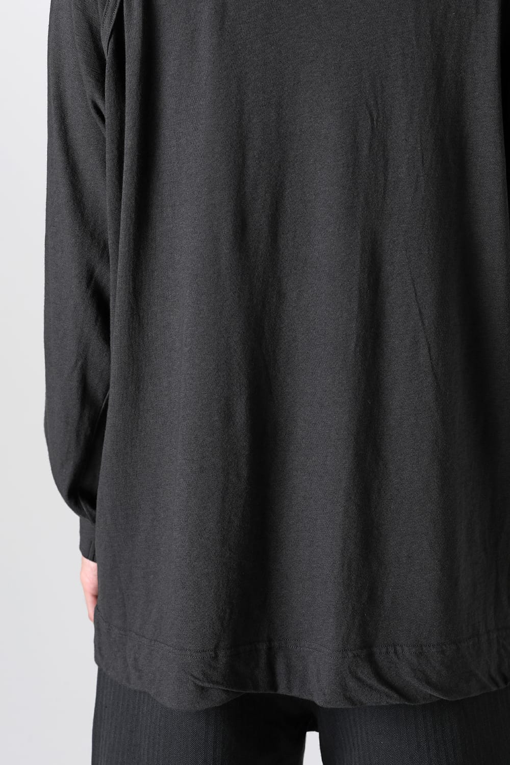 ロングスリーブTシャツ コットンウールジャージー オフ ブラック