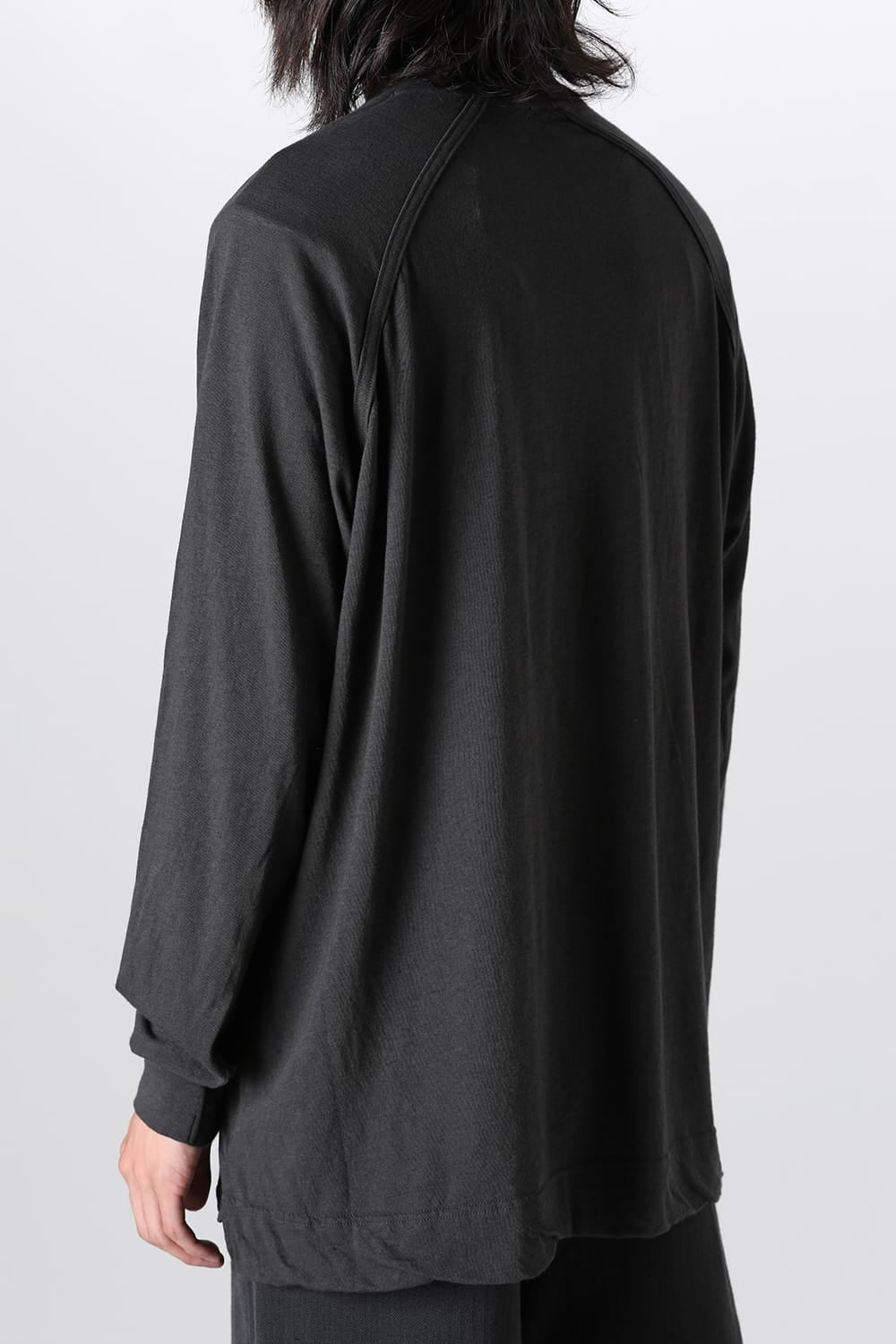 ロングスリーブTシャツ コットンウールジャージー オフ ブラック