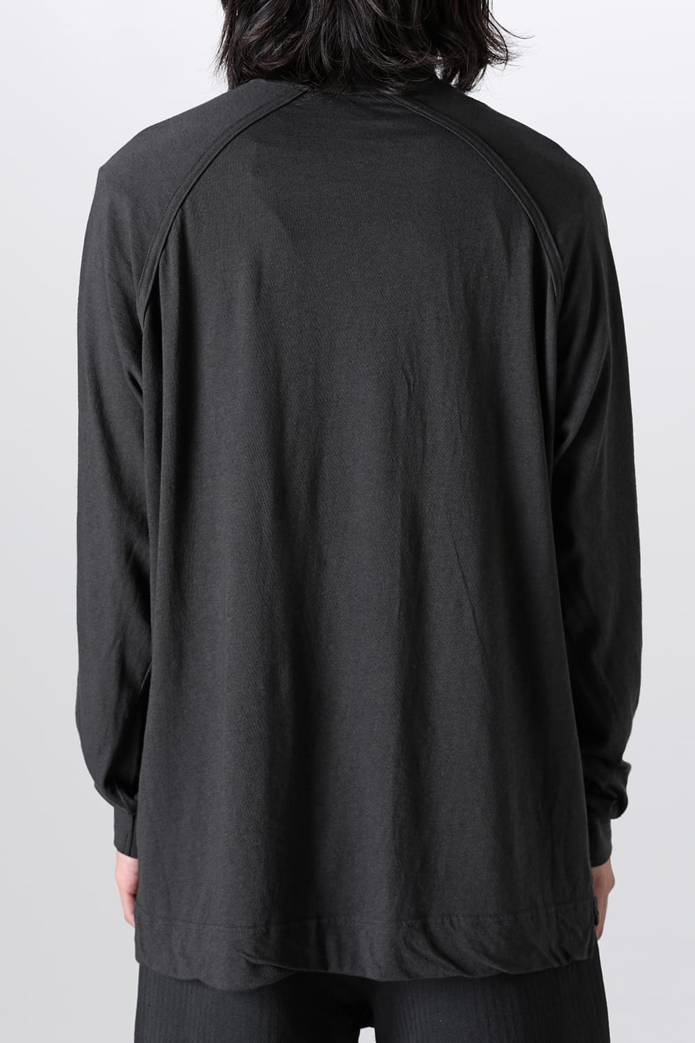 ロングスリーブTシャツ コットンウールジャージー オフ ブラック