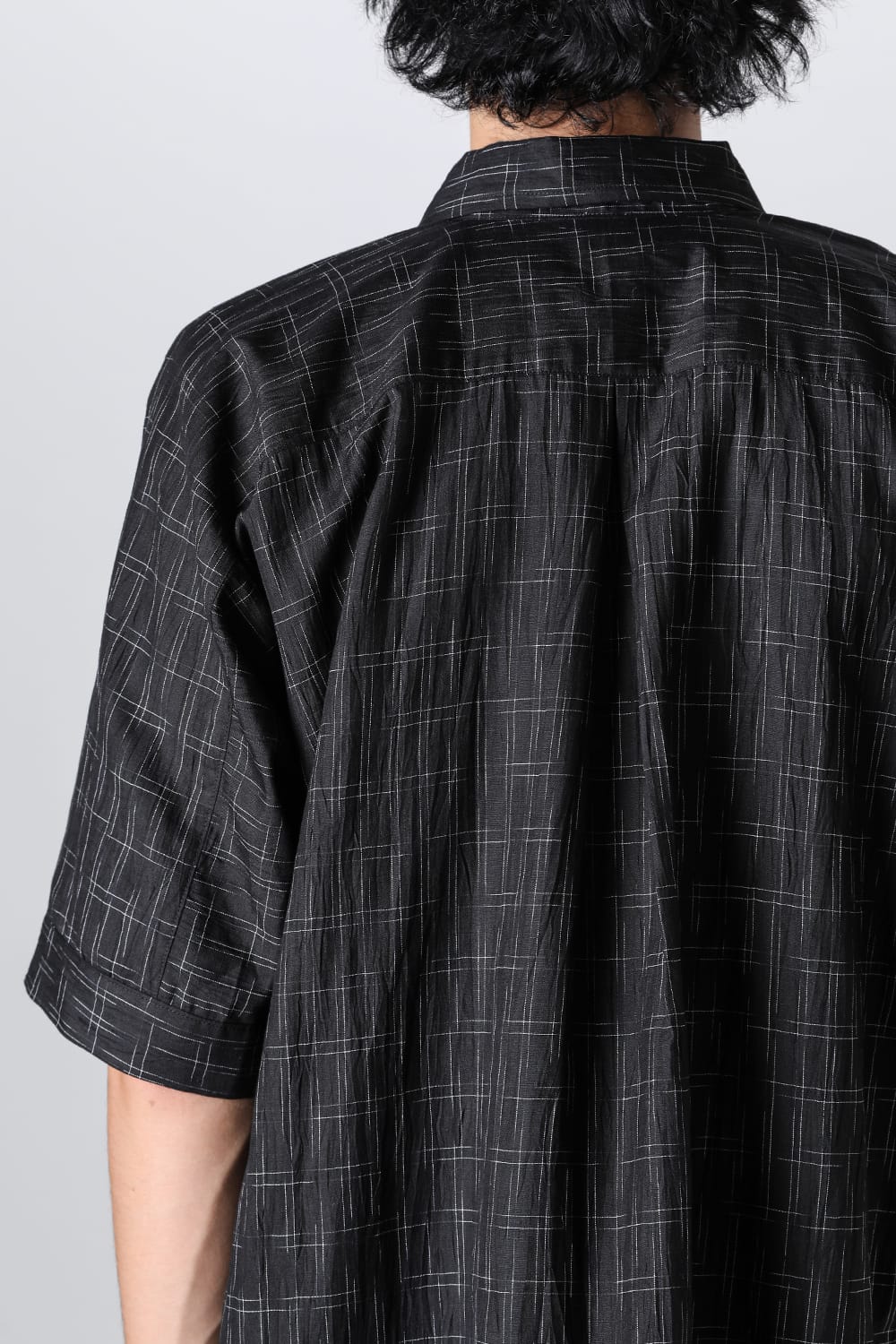 SHORT SLEEVE SHIRT	Fine Kasuri Shirting BLACK